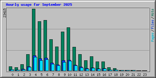 Hourly usage for September 2025