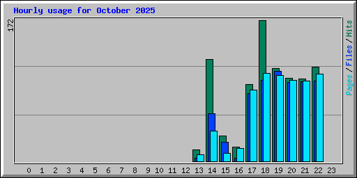 Hourly usage for October 2025